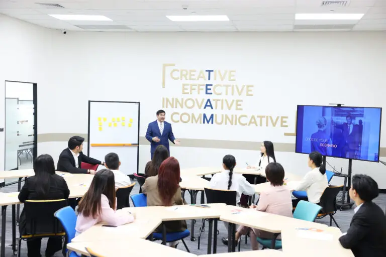 AIHM Upselling & Sales Strategies course with hospitality professionals learning guest-focused sales techniques, scenario practice, and revenue-boosting communication skills.