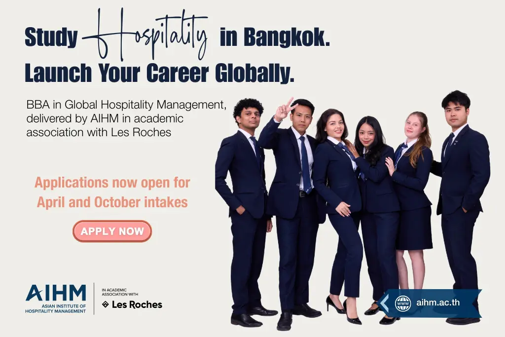 aihm study hospitality bangkok bba global career banner