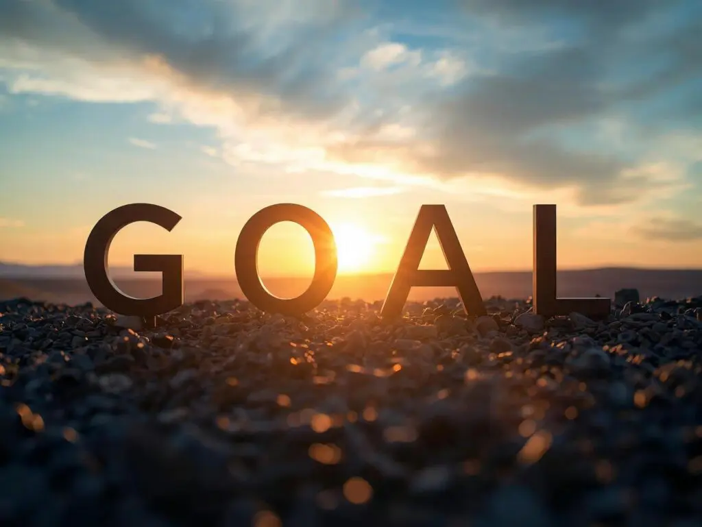 Sunrise behind the word “GOAL” representing motivation and how to plan your career with clarity and direction.