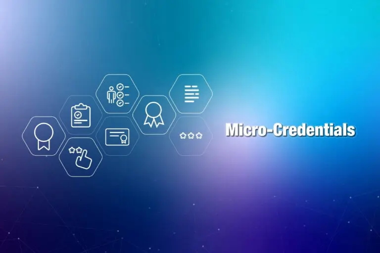 Digital credential verification and competency assessment interface displayed on tablet for professional certification.