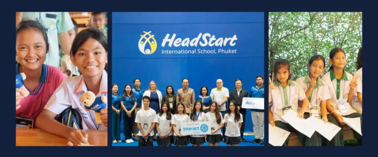 Students, educators, and partners including AIHM at HeadStart International School Phuket English literacy event promoting youth education and community collaboration