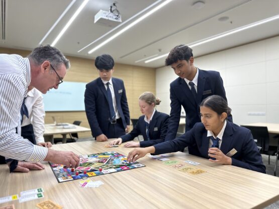 Dynamic learning at AIHM: students play Monopoly to understand accounting principles, financial decision-making, and management in hospitality.