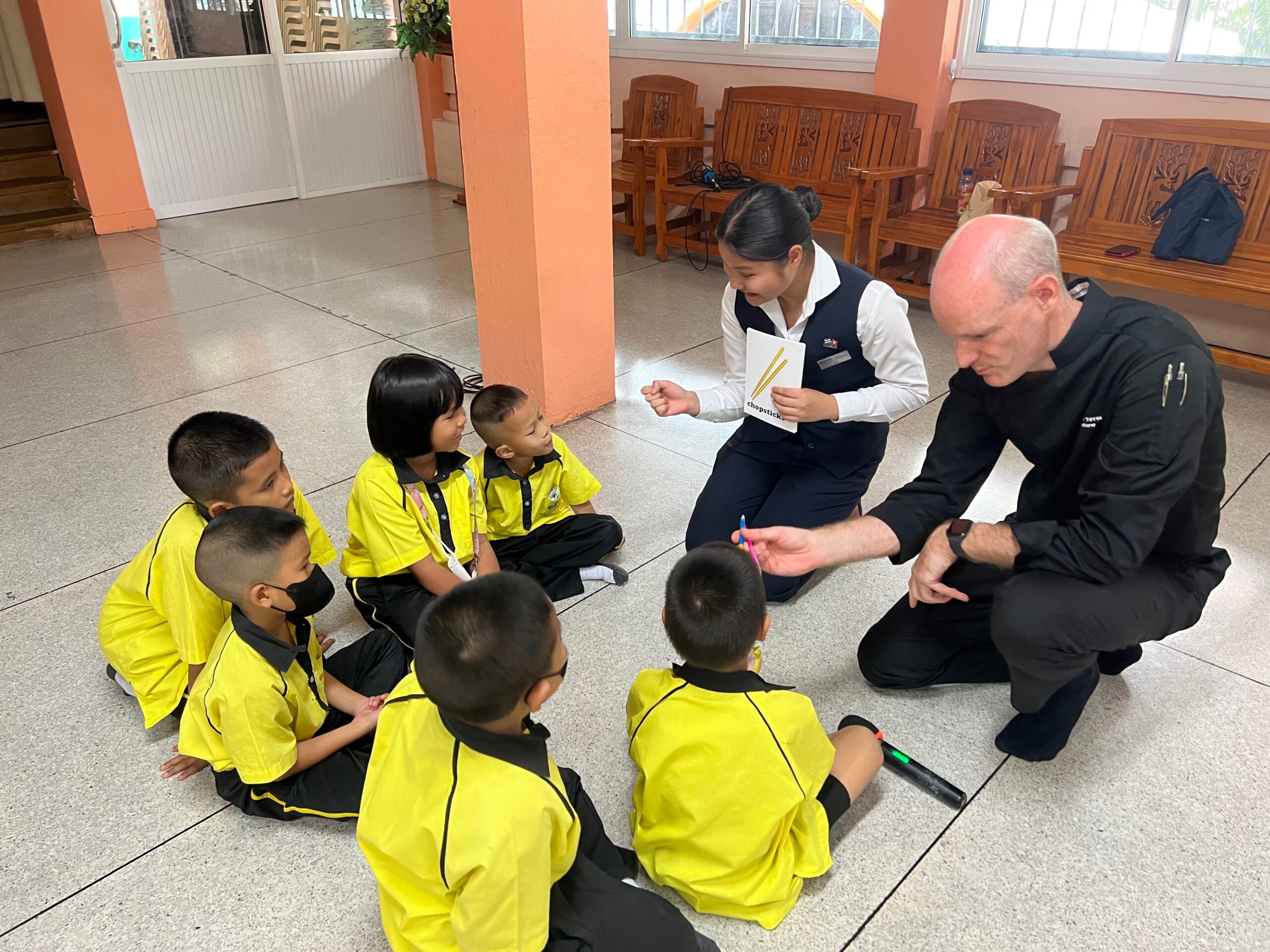 AIHM students learning hospitality through real community impact. Our hands-on activities build leadership, service mindset, and communication skills — all essential for future hospitality professionals.