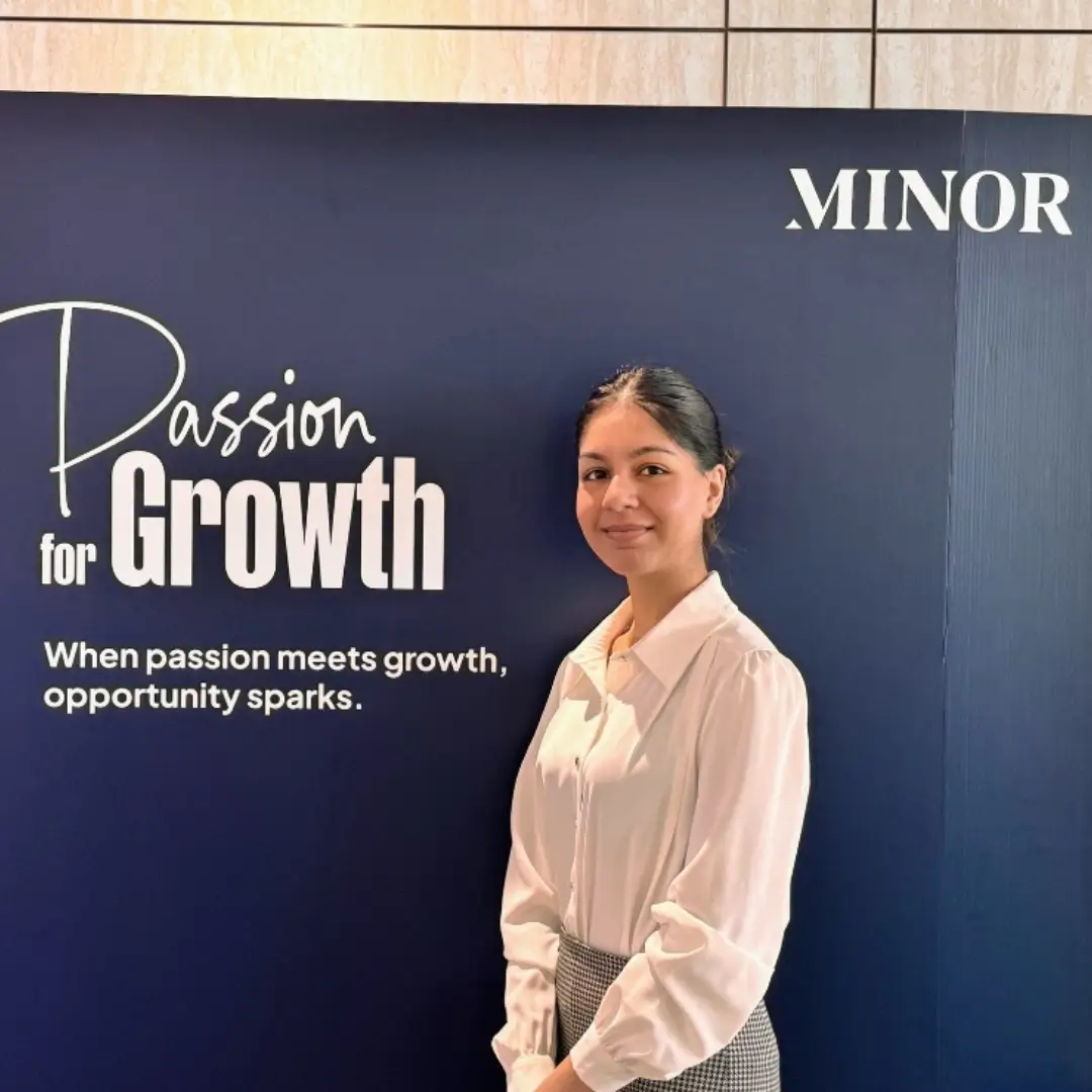 AIHM alumna at Minor Hotels Thailand highlighting hospitality career growth and professional development opportunities