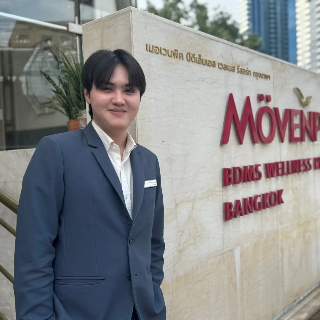 AIHM alumnus at Mövenpick BDMS Wellness Resort Bangkok representing hospitality and wellness industry career opportunities