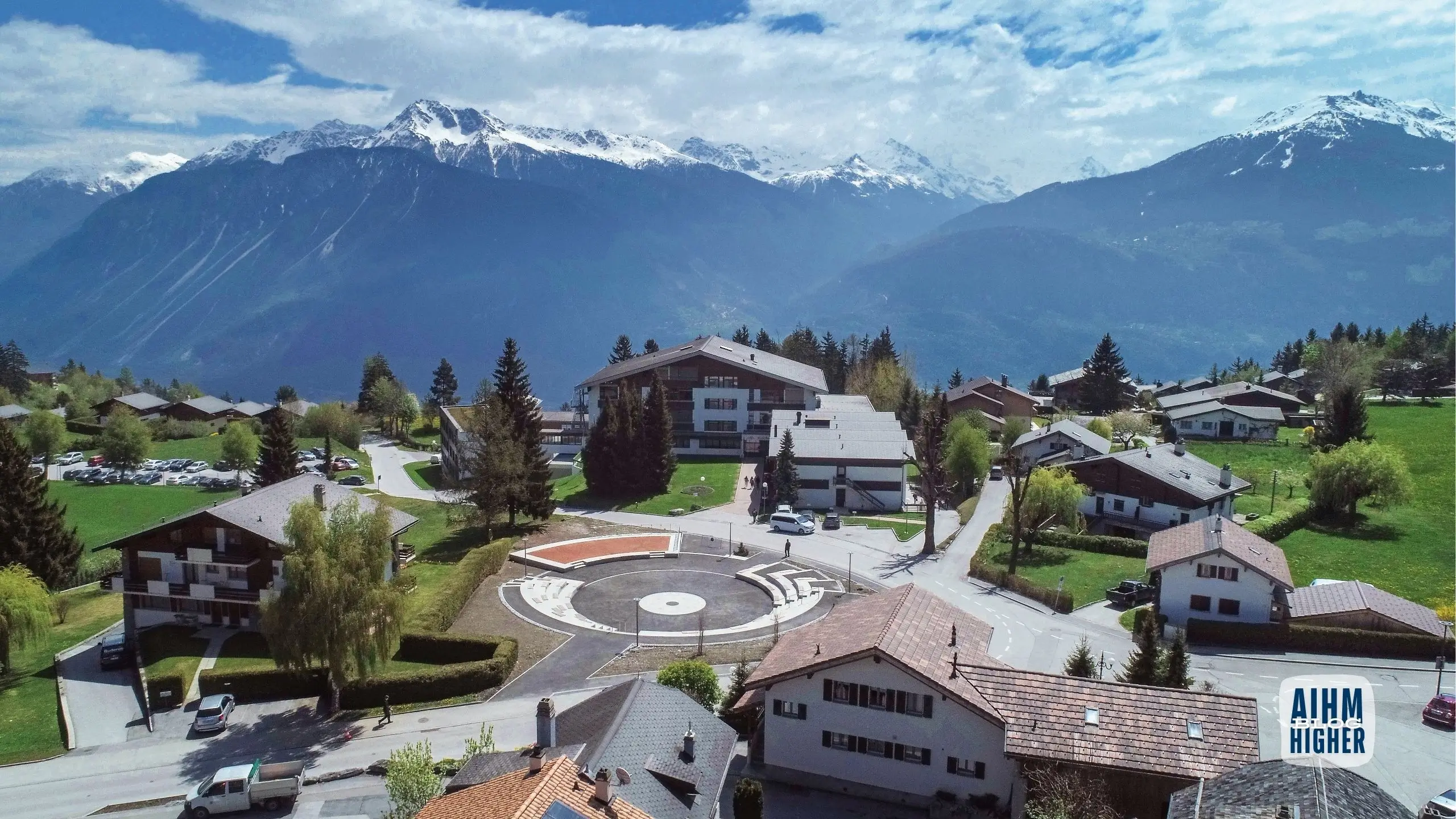 Les Roches campus in Crans-Montana, the Swiss hospitality education model that AIHM brings to Thailand