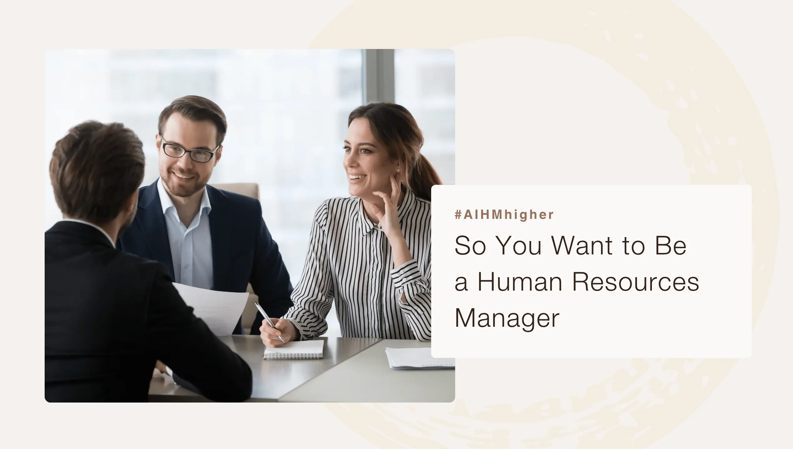 So you want to be a human resources manager